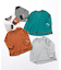 配色ステッチビッグシルエットワッフルTシャツ