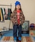 フリルデニムパンツ  10分丈