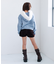 ケーブルニットファーフーディ