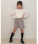 【リンク】サイドリボンスカラップショートパンツ  ショート丈