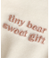 tiny bear 袖ボアチェックトレーナー