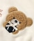 tiny bear 袖ボアチェックトレーナー