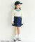 ハート・デイジー刺繍ラップキュロット  ショート丈