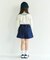 ハート・デイジー刺繍ラップキュロット  ショート丈