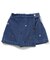 ハート・デイジー刺繍ラップキュロット  ショート丈