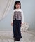 バックリボンフリルベスト＆フリルパンツ2Pセット  10分丈