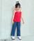 裾スリットワイドパンツ  10分丈
