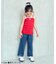 裾スリットワイドパンツ  10分丈