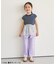 裾スリットワイドパンツ  10分丈