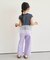 裾スリットワイドパンツ  10分丈