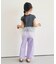 裾スリットワイドパンツ  10分丈