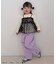 裾スリットワイドパンツ  10分丈