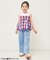裾スリットワイドパンツ  10分丈
