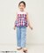 裾スリットワイドパンツ  10分丈