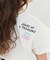 刺繍フリルTシャツ