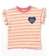 WEB限定 ハート・フラワーアップリケフリルTシャツ