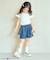 WEB限定 ハート・フラワーアップリケフリルTシャツ