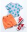 カラーデニムハーフパンツ  5分丈