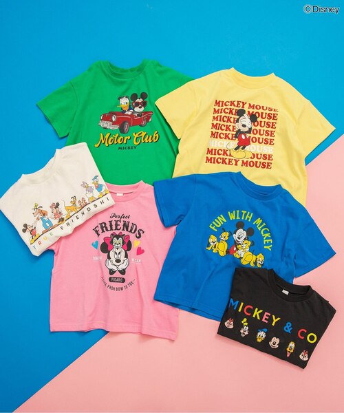 リンク】【ディズニー】ミッキー＆フレンズ/バラエティTシャツ｜エフ