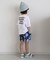 BREEZY CATS 総柄パンツ  4分丈