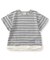 WEB限定  KUDOZ.B レイヤード先染めボーダーTシャツ
