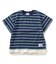 WEB限定  KUDOZ.B レイヤード先染めボーダーTシャツ