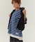 WEB限定  KUDOZ.B レイヤード先染めボーダーTシャツ
