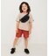 WEB限定  タックハーフパンツ  5分丈