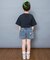 刺繍デニムショートパンツ  ショート丈