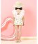 【UVカット】レース・花柄シアーフリルワンピース水着 UVカット