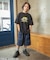 B NEWJACK ワイドフィットハーフパンツ  6分丈