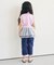 ひんやりサイドレースクロップドパンツ  8分丈 接触冷感