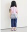 ひんやりサイドレースクロップドパンツ  8分丈 接触冷感