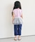 ひんやりサイドレースクロップドパンツ  8分丈 接触冷感