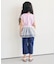 ひんやりサイドレースクロップドパンツ  8分丈 接触冷感