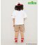 ボーダー＆ストライプハーフパンツ  4分丈