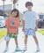 イロイロ柄ハーフパンツ  4分丈