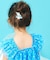 クリアお花・リボンヘアクリップ２個セット