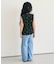 ノースリーブワッフルフリルTシャツ