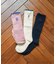 ワンポイント刺繍ハイソックス