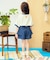 【リンク】サイドフレアパンツ  ショート丈