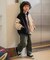 バレルレッグデニムパンツ  10分丈