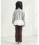 レースフリル切り替えリブTシャツ