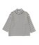 ハイネックリブボーダーTシャツ