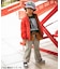 B NEWJACK トランクスレイヤードカットソーパンツ  10分丈