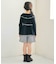 フリル衿ペプラムリブトップス