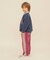 あったかふわとろサイドラインパンツ  10分丈