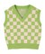 ブロック柄ニットベスト