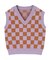 ブロック柄ニットベスト