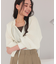 リボン付きAラインギャザーブラウス